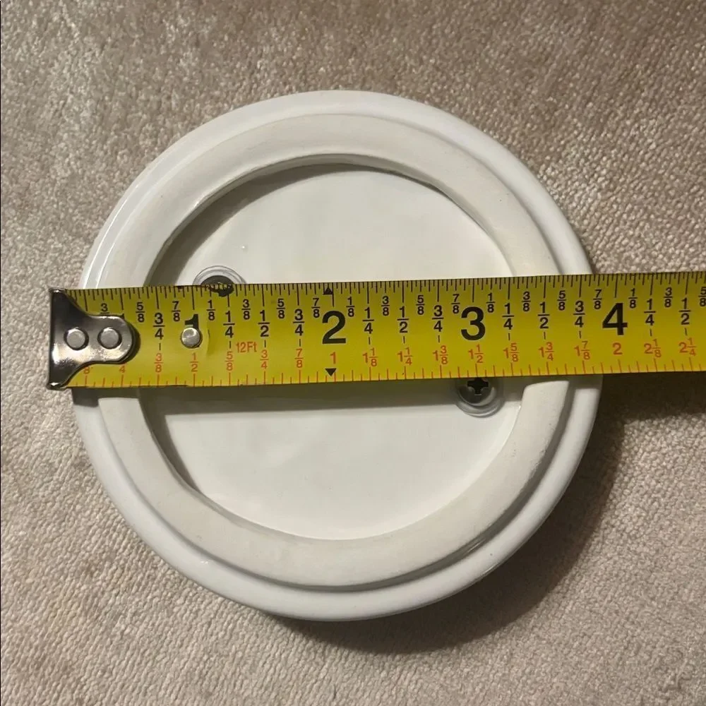 Mudpie White Sugar Bowl with Silver Spoon Handle on Lid